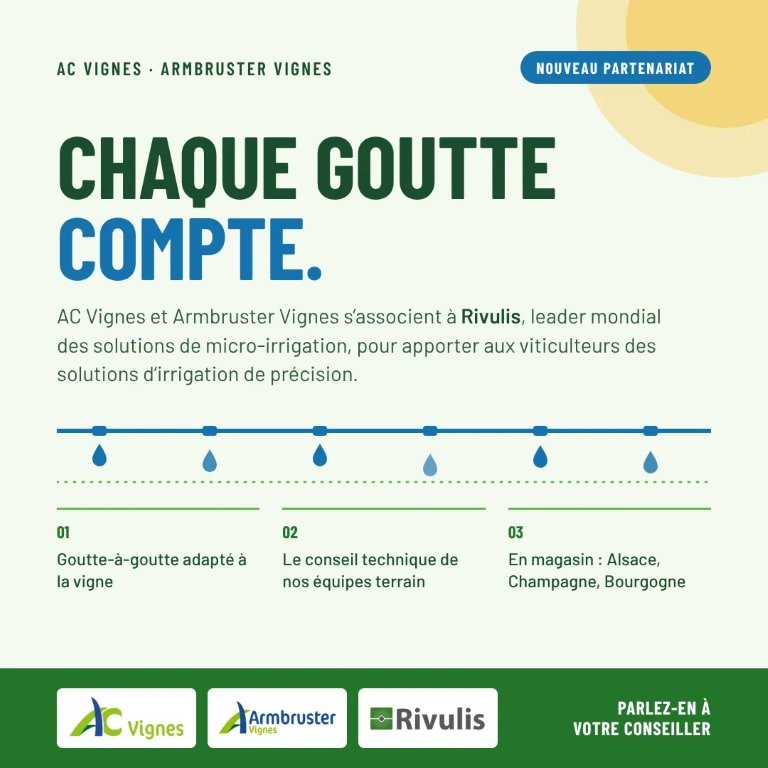 Flyer du partenariat avec Rivulis